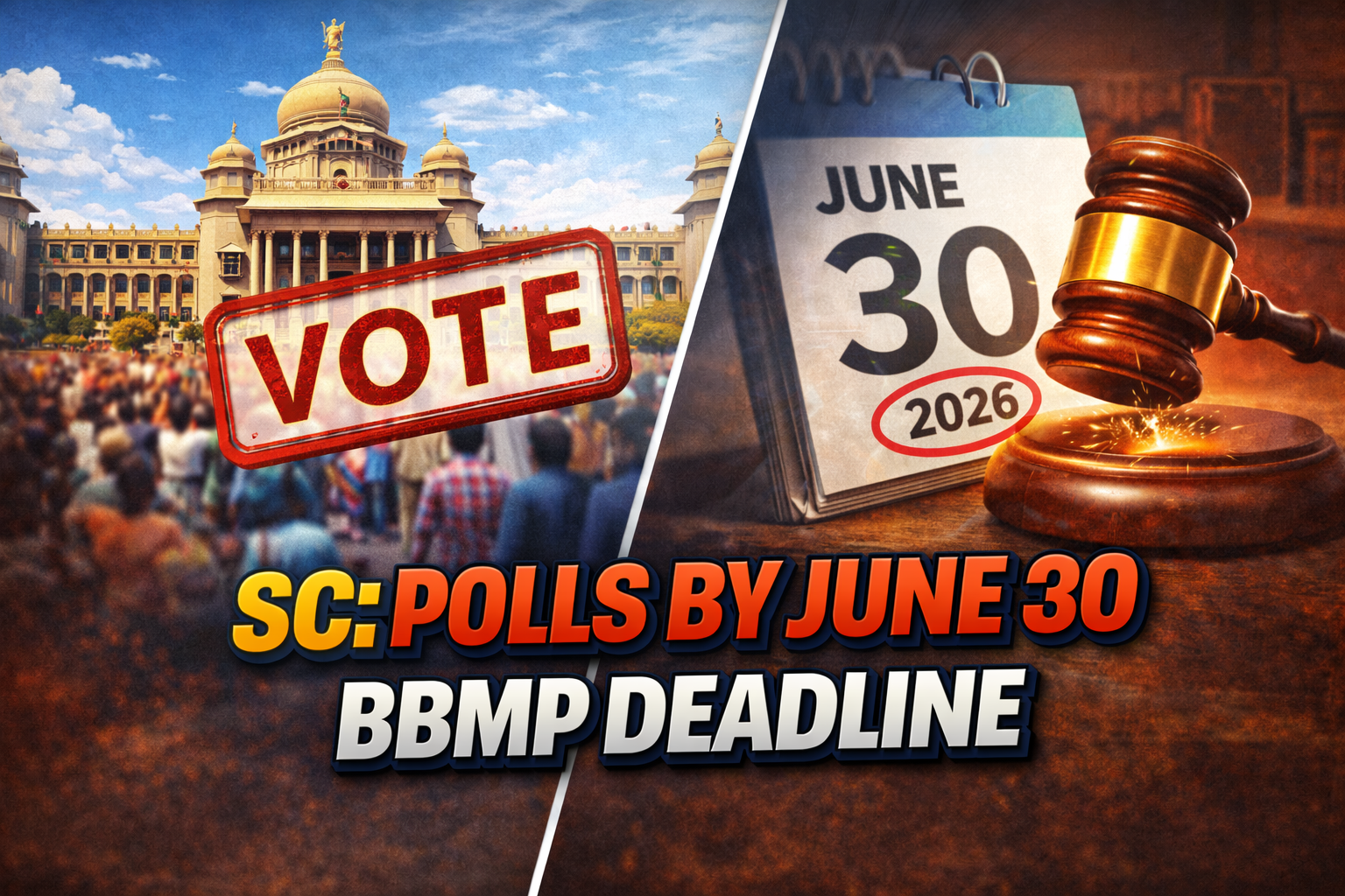 Supreme Court Sets Final Deadline: Bengaluru Civic Polls (BBMP) Must Be Concluded by June 30, 2026