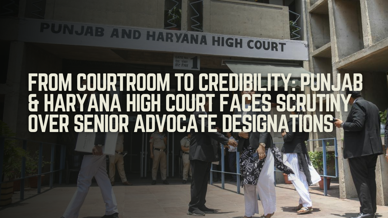 From Courtroom to Credibility: Punjab & Haryana High Court Faces Scrutiny Over Senior Advocate Designations