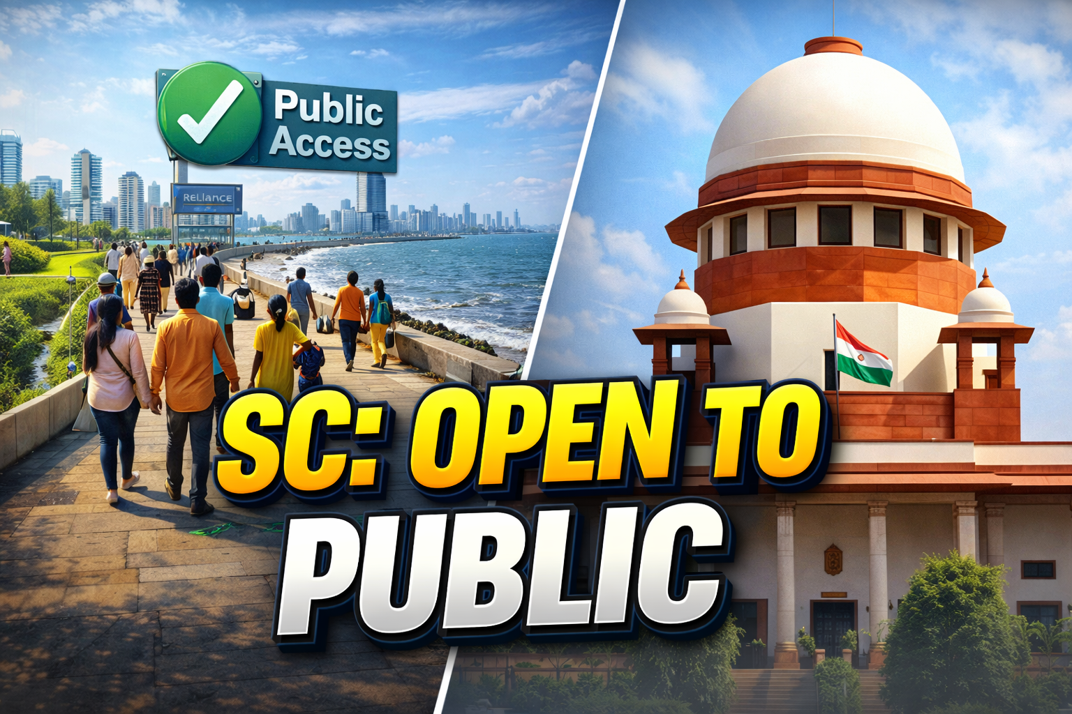 Supreme Court: Mumbai Coastal Road Land Developed by Reliance Must Remain Open to Public