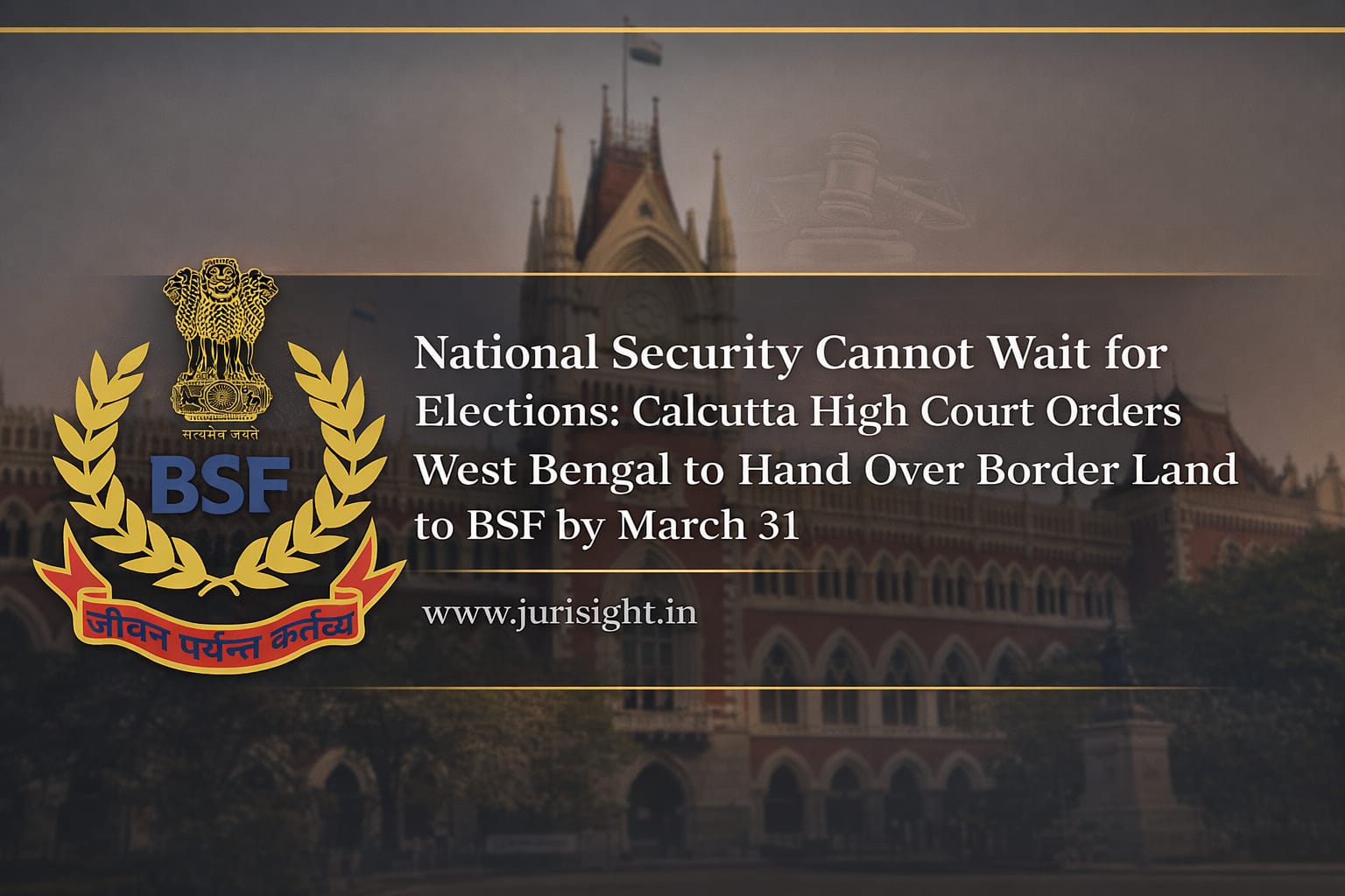 West Bengal Must Hand Border Land To BSF By March 31: Calcutta HC