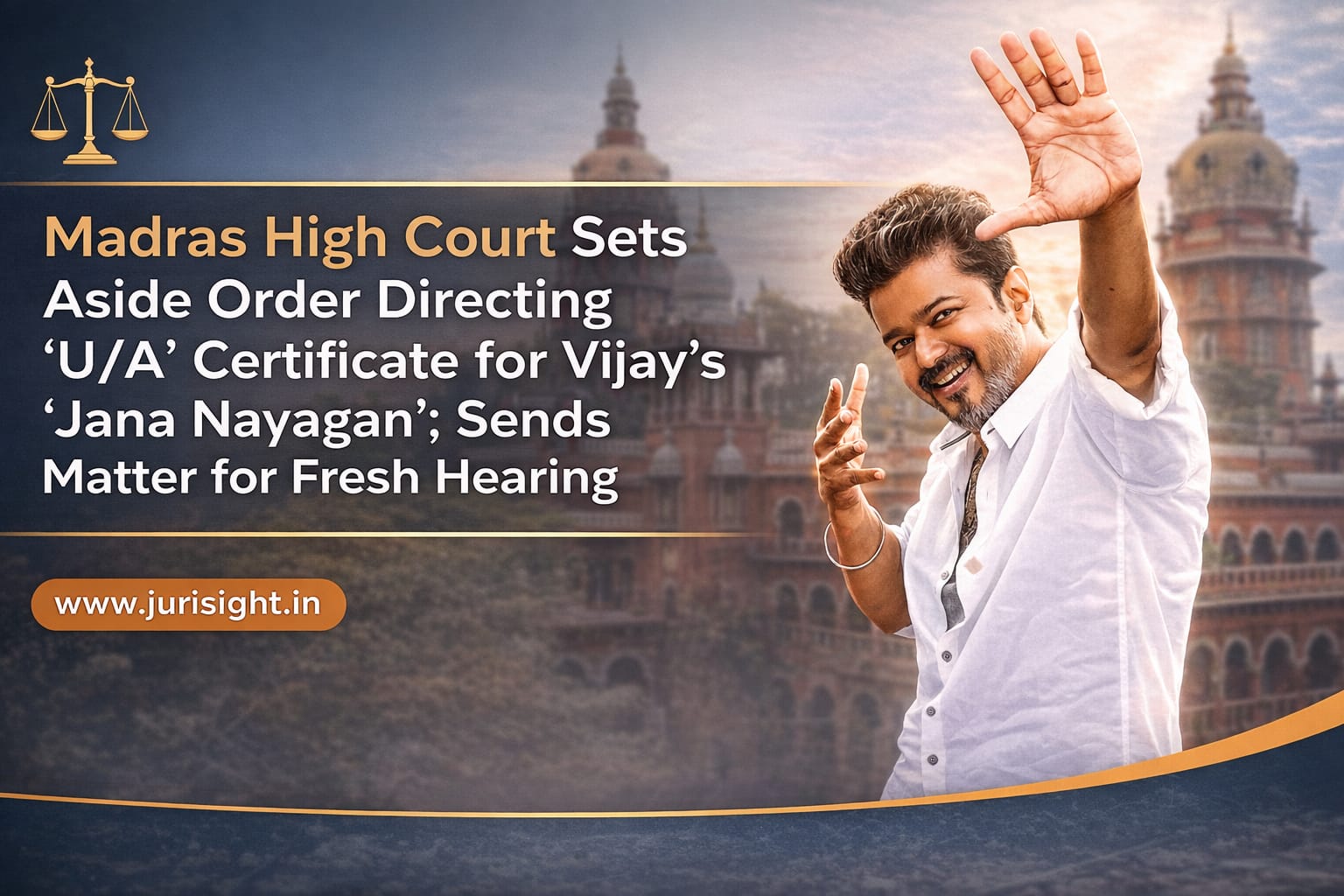 Madras High Court Sets Aside Order Directing 'U/A' Certificate for Vijay's 'Jana Nayagan'; Sends Matter for Fresh Hearing