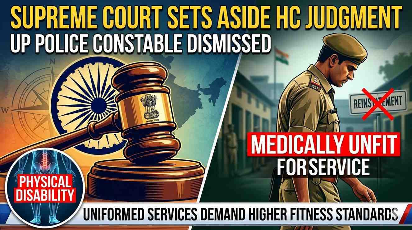 SC Restores Dismissal of Unfit UP Constable; Cites Higher Standards for Police
