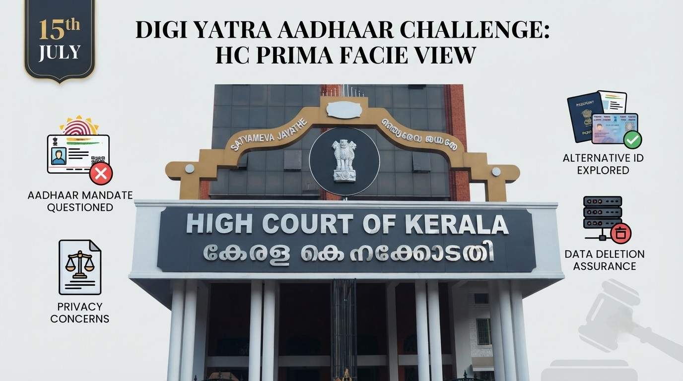 Aadhaar Not Mandatory For Digi Yatra Registration If Other ID Proof Available: Kerala High Court's Prima Facie View