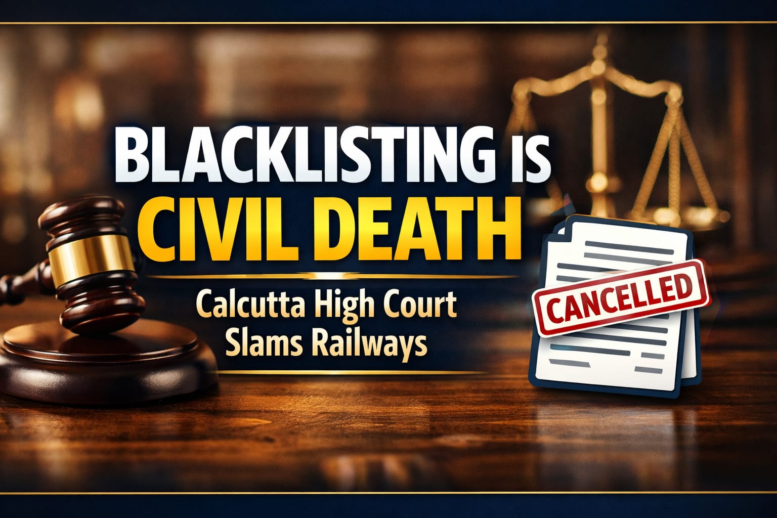 Blacklisting Is 'Civil Death': Calcutta High Court Quashes Eastern Railway's Debarment Of Leaseholder Over Clerical Lapses