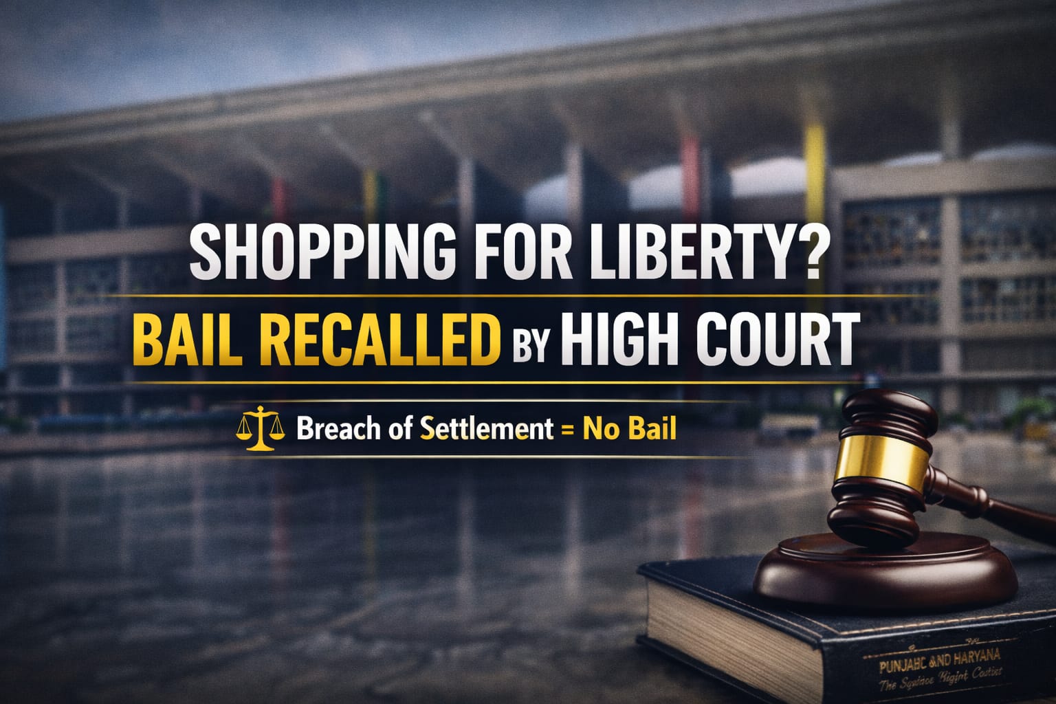 Can Anticipatory Bail Be Cancelled For Breach Of Settlement?
