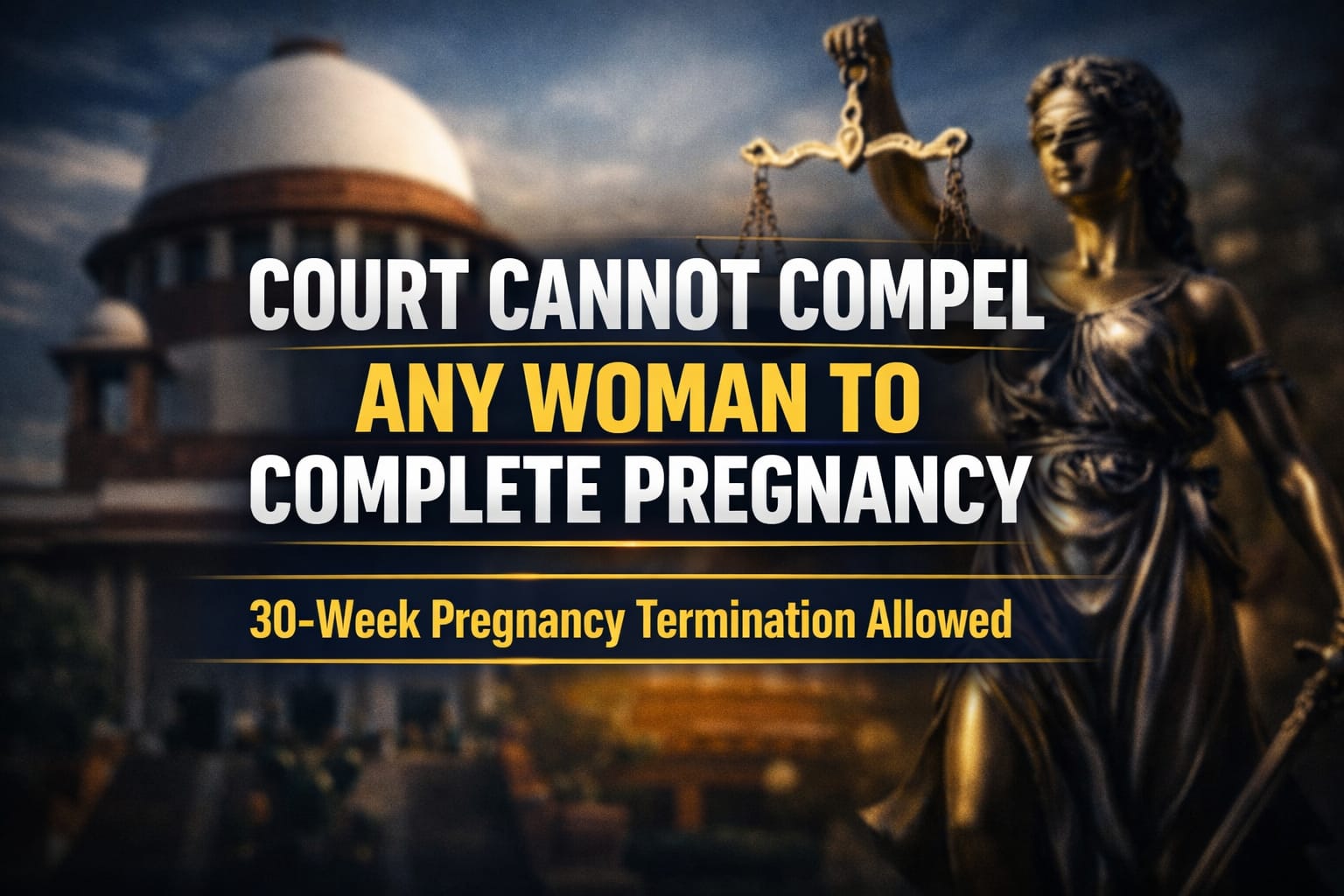 Court Cannot Compel Any Woman to Complete Pregnancy SC Allows