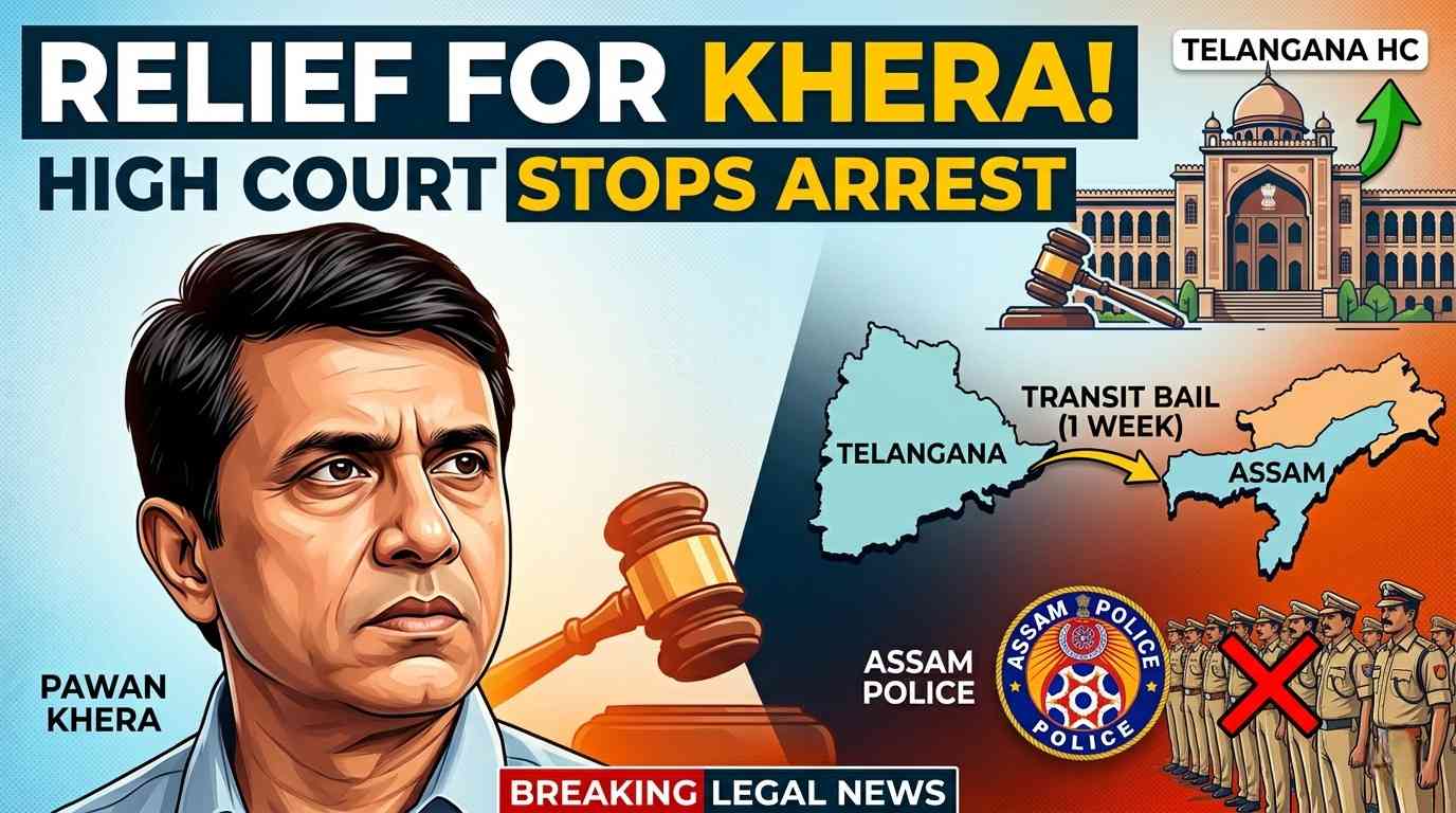 Pawan Khera Granted One-Week Transit Bail by Telangana High Court
