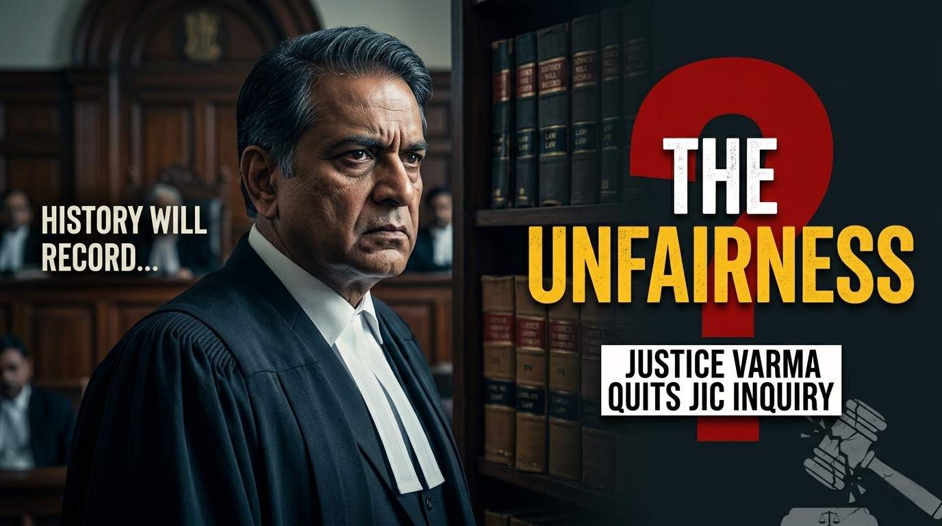 Justice Yashwant Varma Withdraws from Inquiry, Cites "Unfairness"