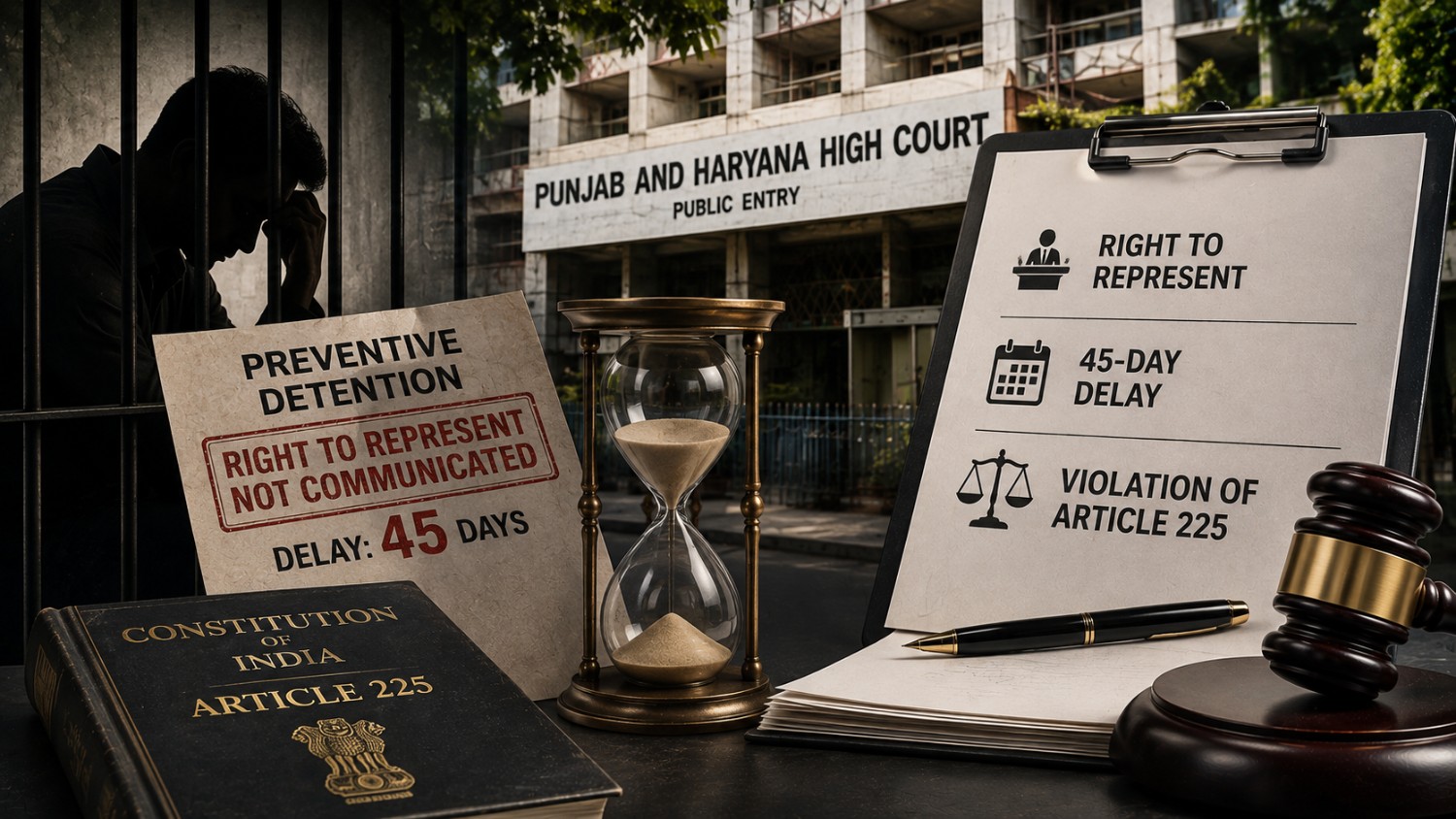 Punjab and Haryana High Court Quashes Preventive Detention Over 45-Day Delay in Informing Detenue of Right to Represent to Centre