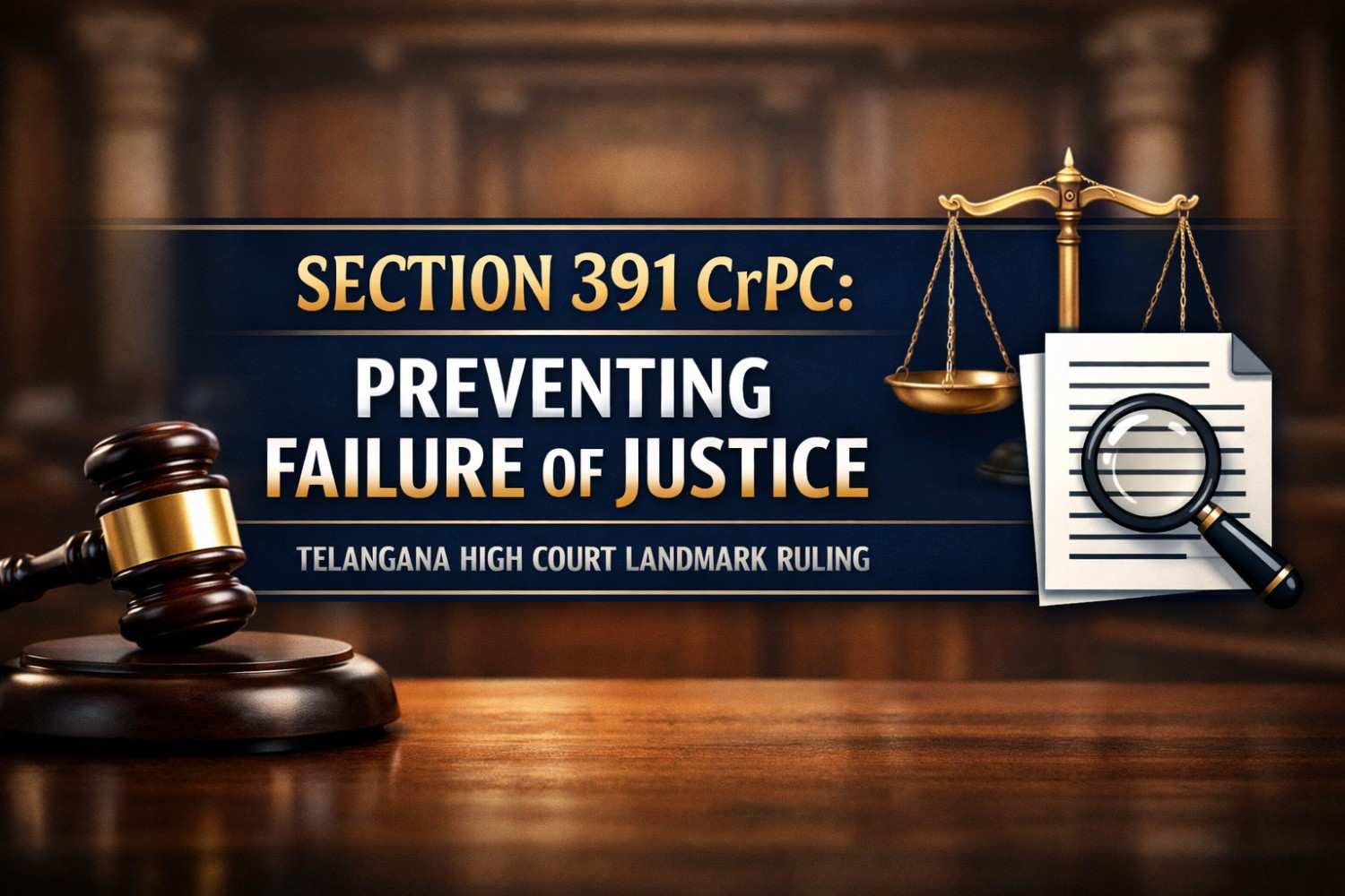 Additional Evidence Us 391 CRPC Must Be Allowed to Prevent HC