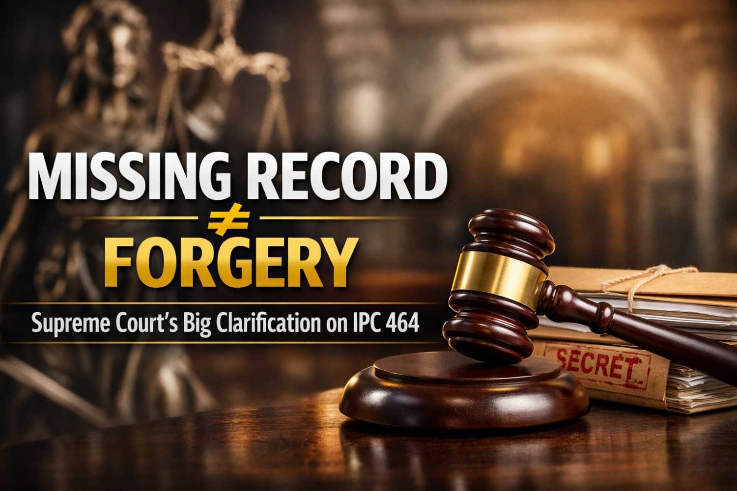 Missing Public Record Does Not Prove Forgery: Supreme Court