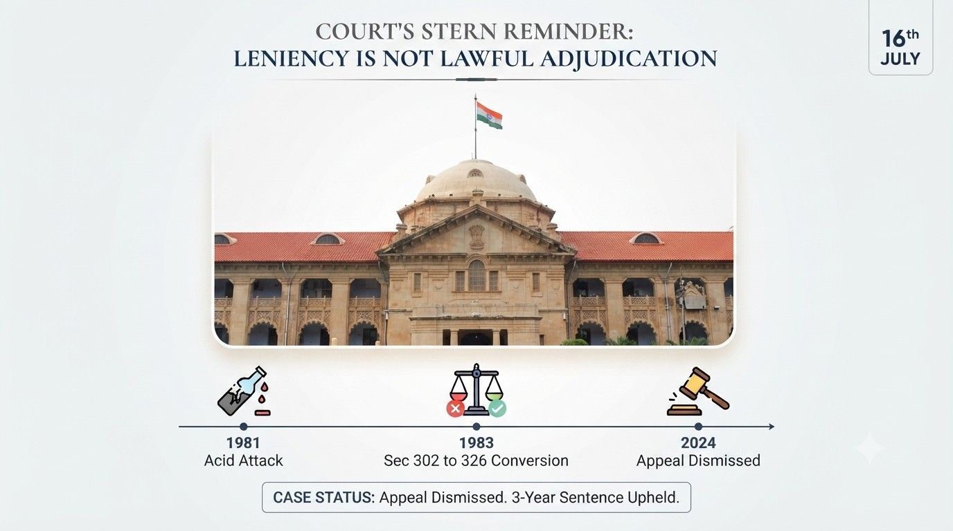 Allahabad High Court Expresses Anguish Over Lenient Sentence in 1981 Acid Attack Case