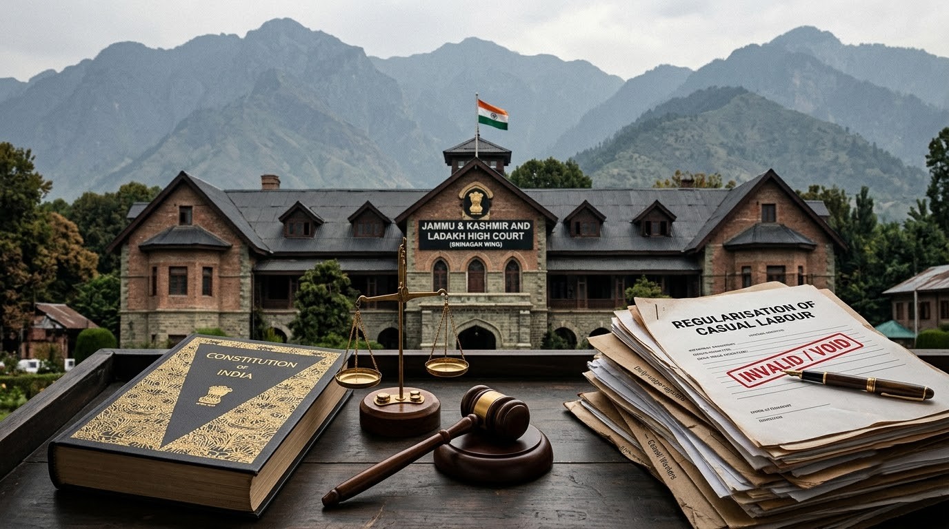J&K High Court Holds Government Cannot Regularise Casual Workers Chosen From Open Market to Confer Permanent Employment — HC News Legal Analysis | Jurisight